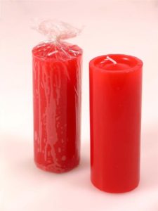 red candles (red delicious re-purposed)