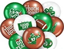 Super Bowl LVII DOUBLE MOVE white-green-brown balloons